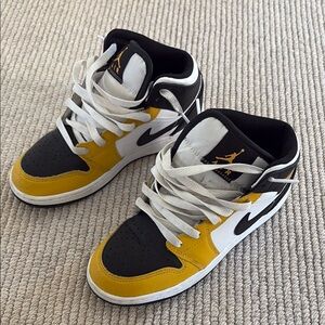 Kids' Jordan Sneakers - Black, White, and Yellow